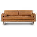W&F Collection | Napa 88.5” Leather Sofa (Cognac Tan)