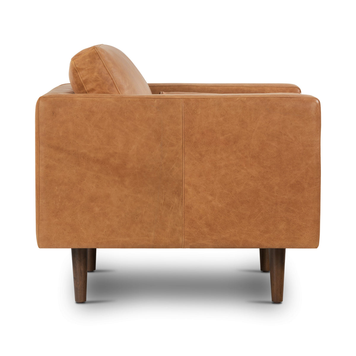 W&F Collection | Napa Leather Lounge Chair (Cognac Tan, Set of 2)