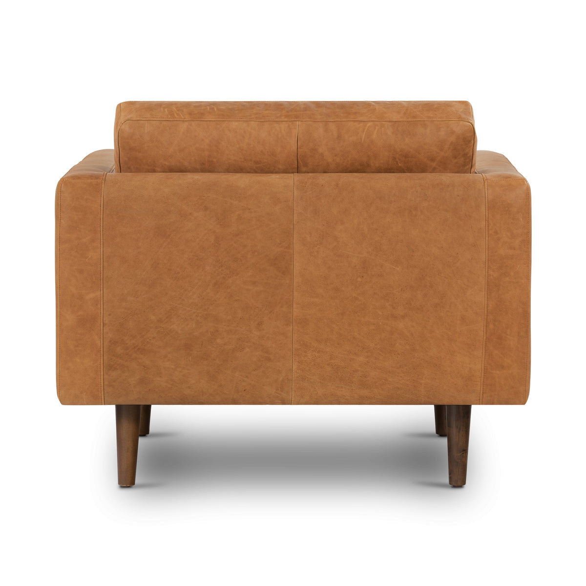 W&F Collection | Napa Leather Lounge Chair (Cognac Tan, Set of 2)