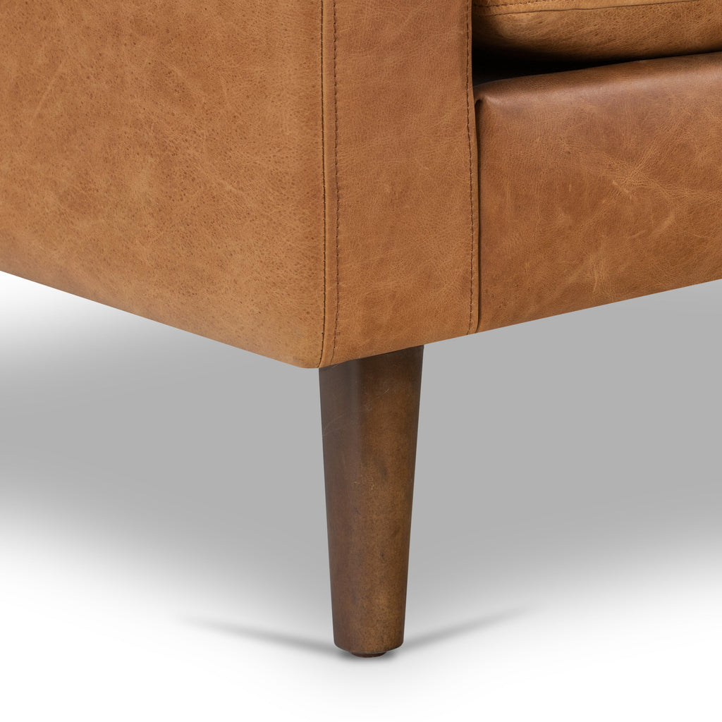 W&F Collection | Napa Leather Lounge Chair (Cognac Tan, Set of 2)