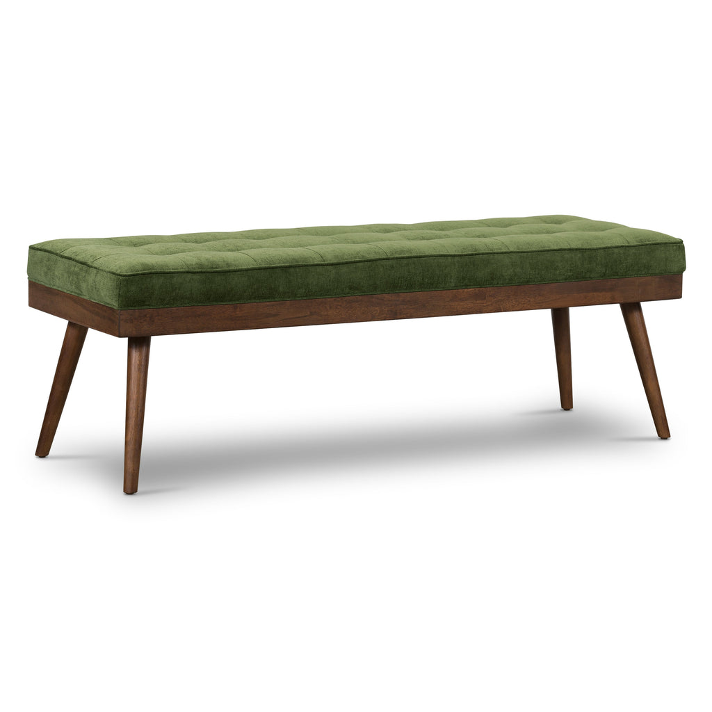 W&F Collection | Luca Fabric Bench (Distressed Green)