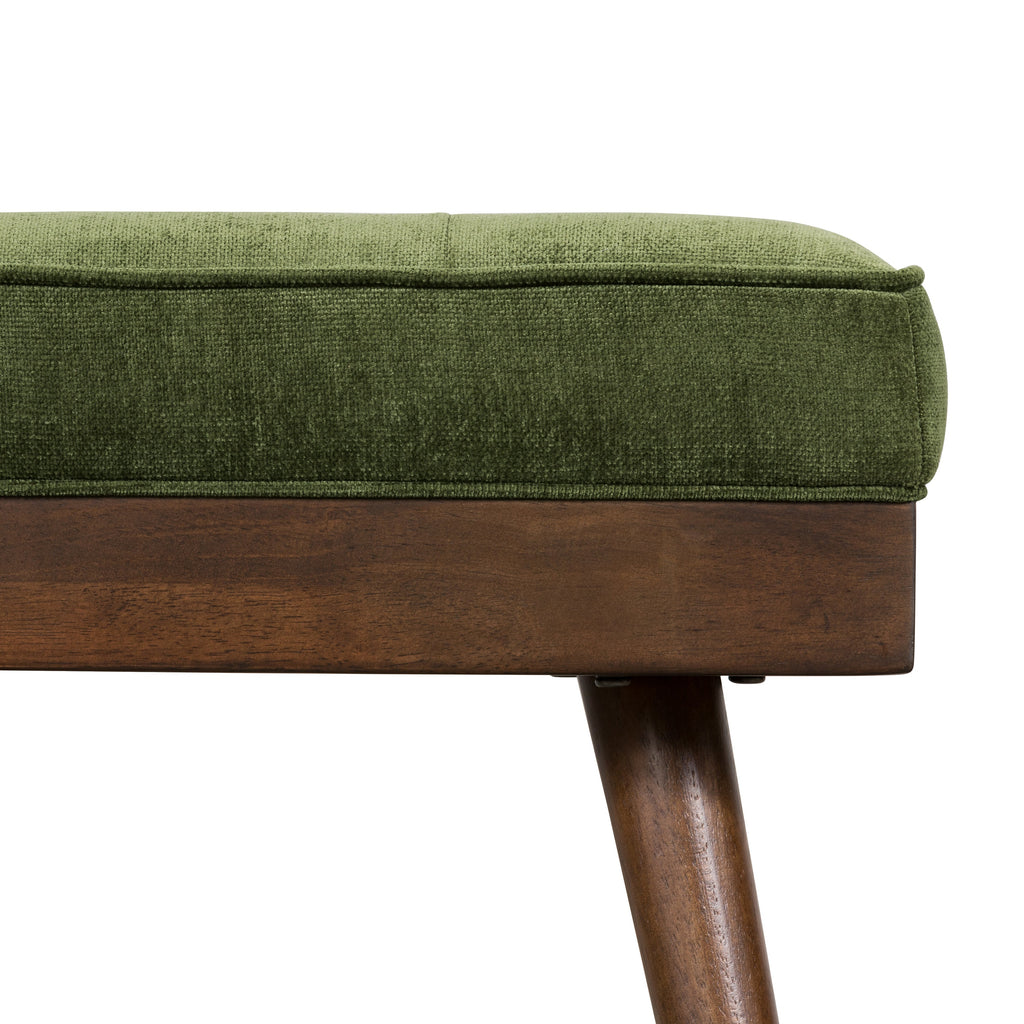 W&F Collection | Luca Fabric Bench (Distressed Green)