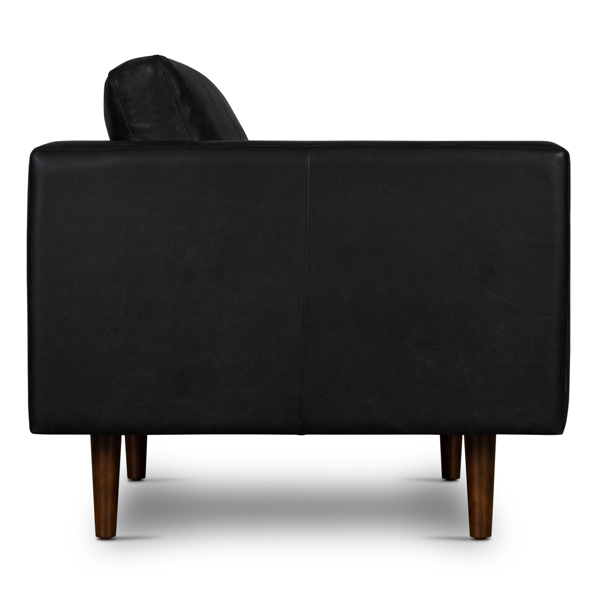 W&F Collection | Napa Leather Lounge Chair (Onyx Black, Set of 2)