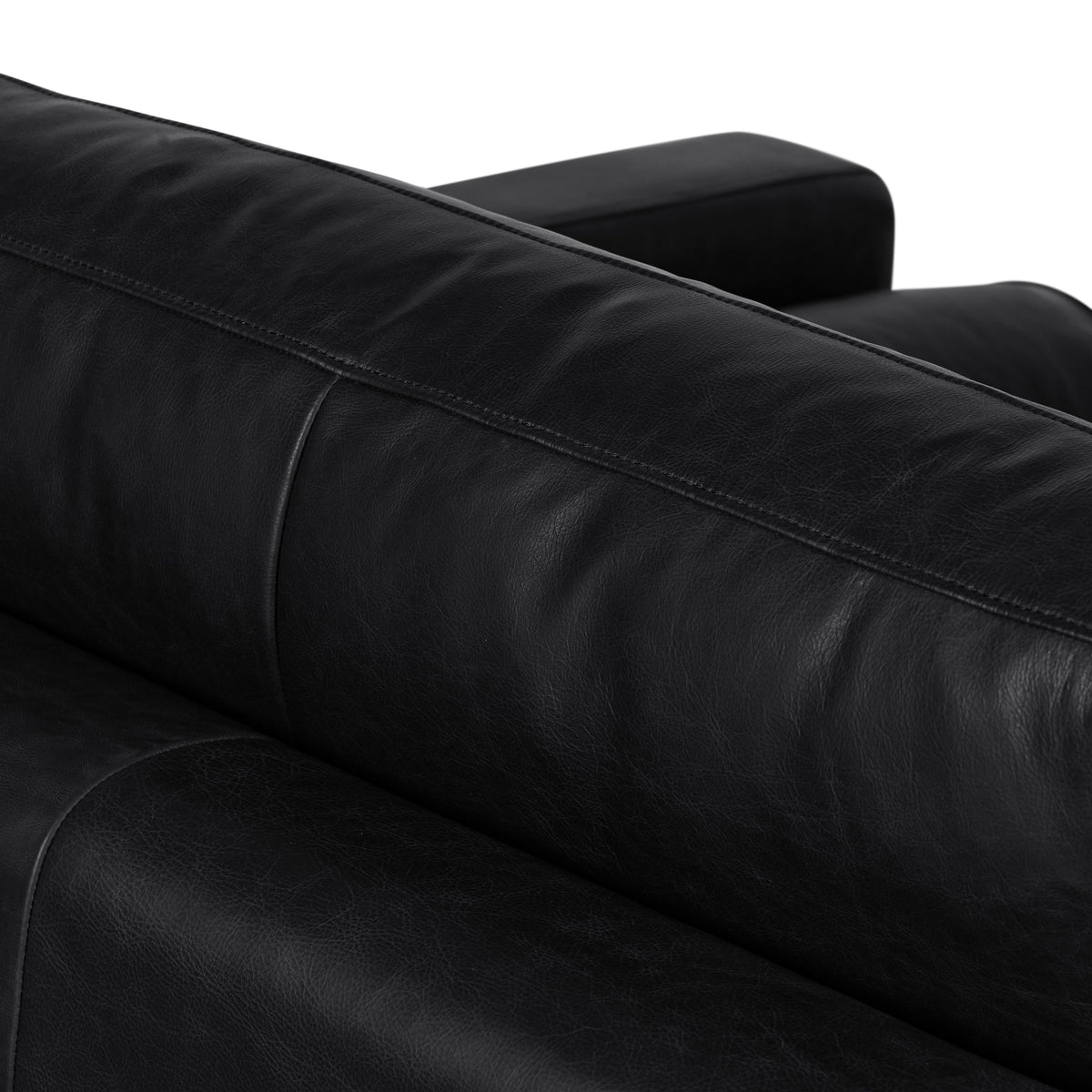 W&F Collection | Napa Leather Lounge Chair (Onyx Black, Single)