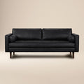 W&F Collection | Napa 88.5” Leather Sofa (Onyx Black)