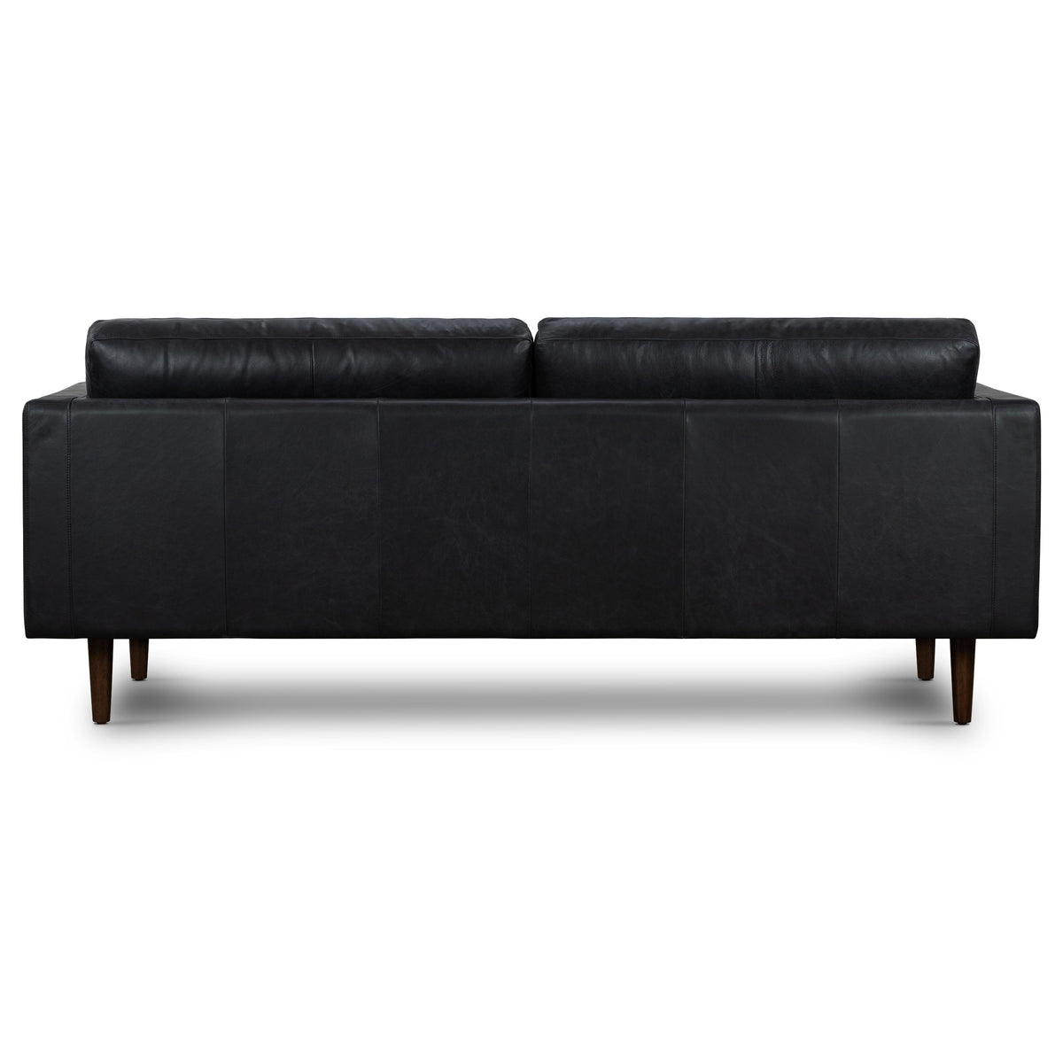 W&F Collection | Napa 88.5” Leather Sofa (Onyx Black)
