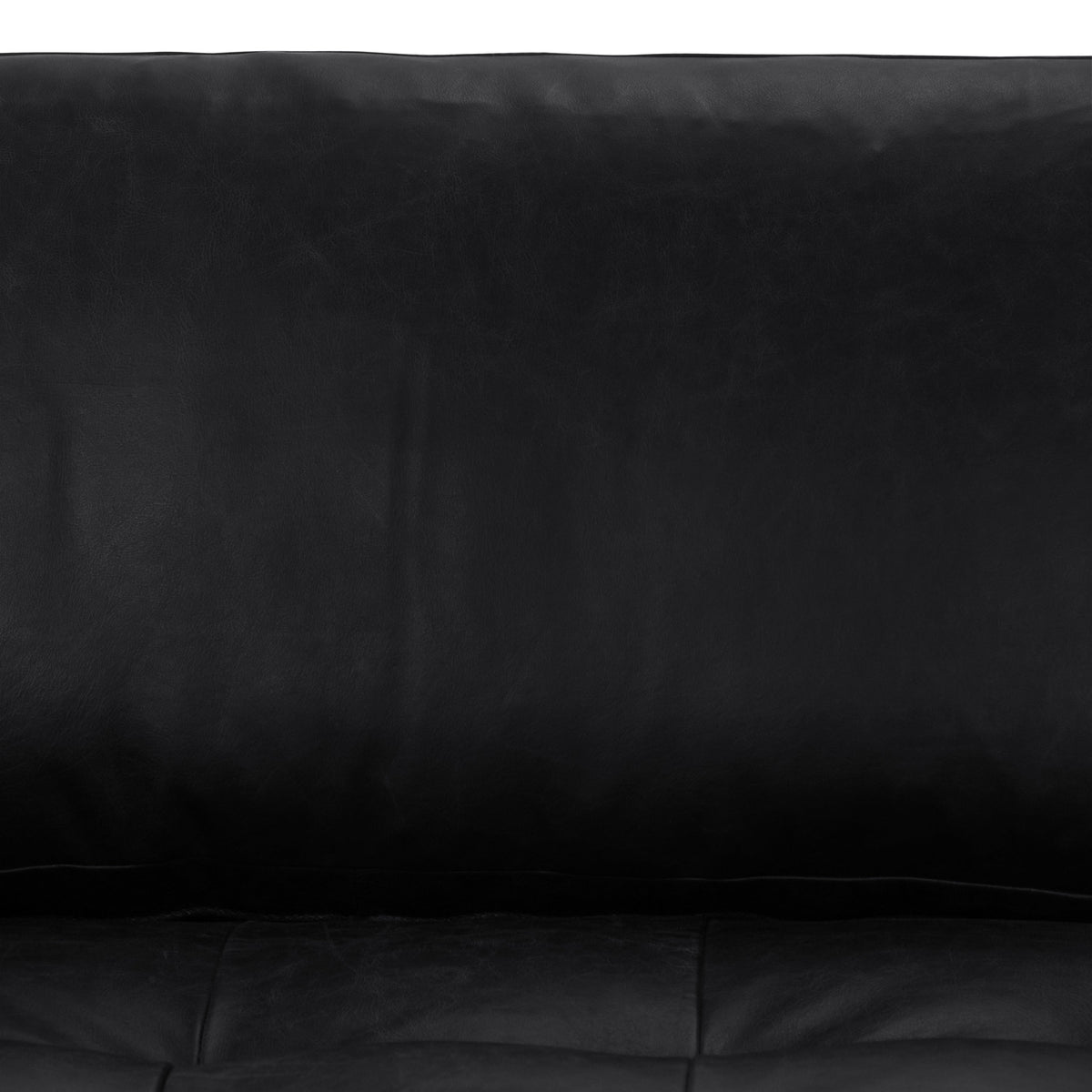 W&F Collection | Napa 88.5” Leather Sofa (Onyx Black)
