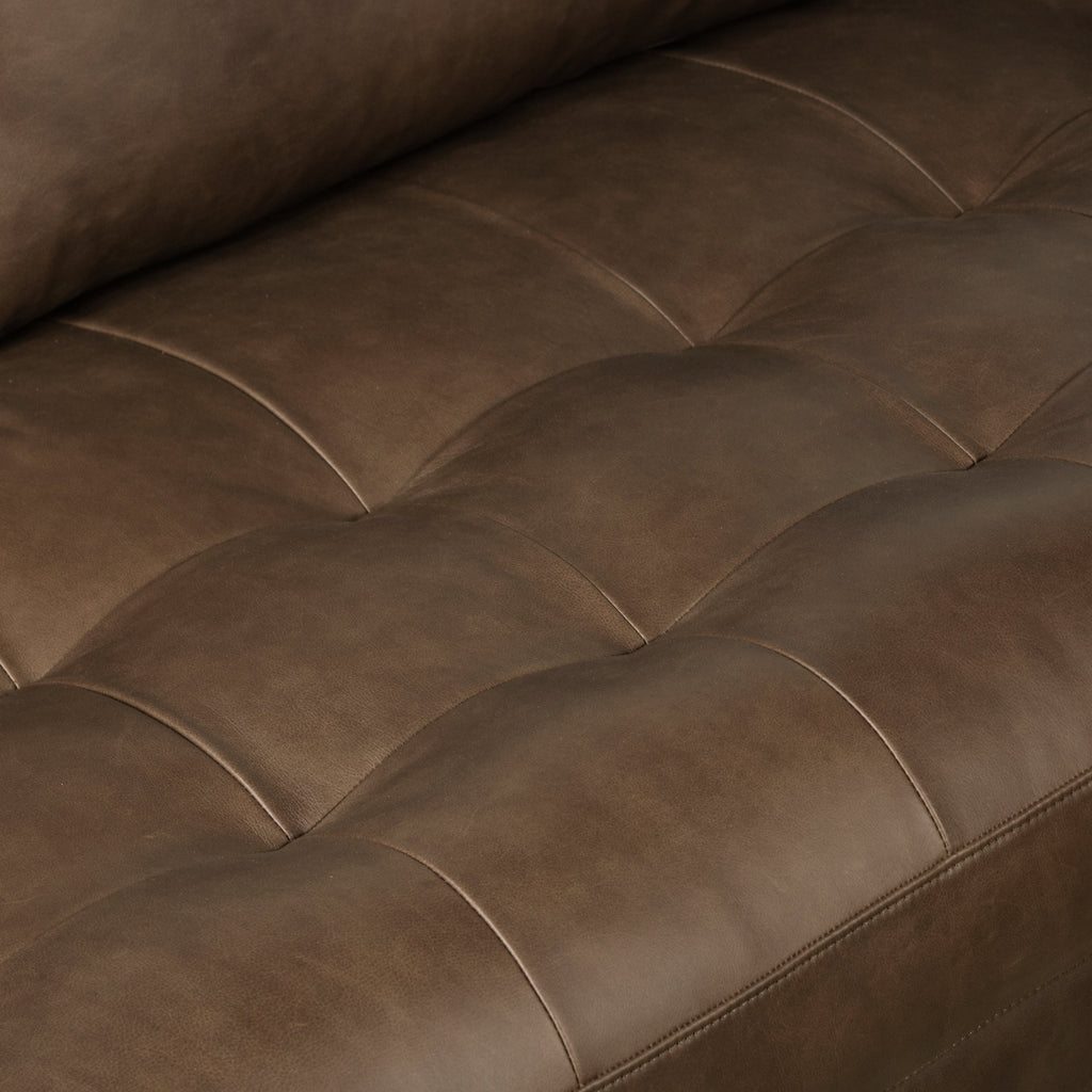 W&F Collection | Napa 88.5” Leather Sofa (Cocoa Brown)