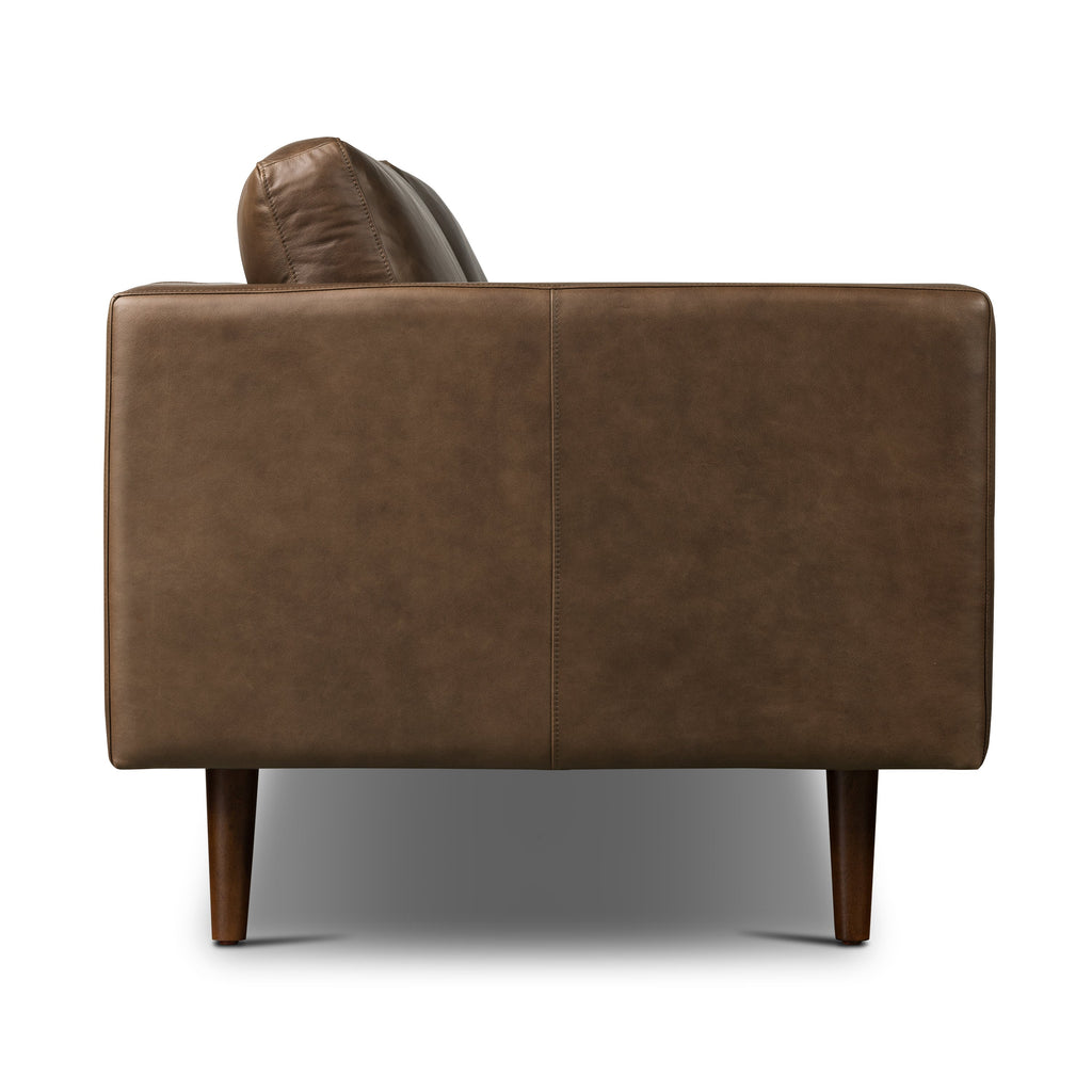 W&F Collection | Napa 88.5” Leather Sofa (Cocoa Brown)