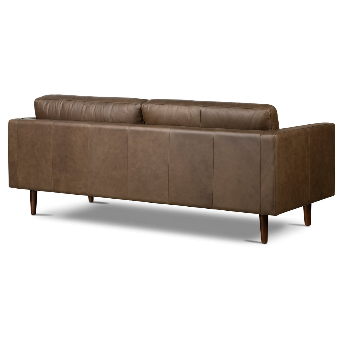 W&F Collection | Napa 88.5” Leather Sofa (Cocoa Brown)