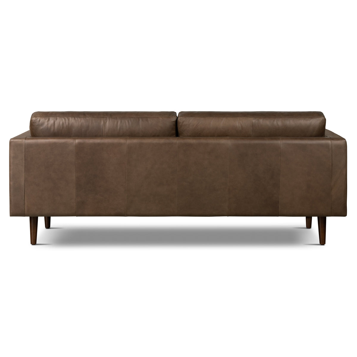 W&F Collection | Napa 88.5” Leather Sofa (Cocoa Brown)