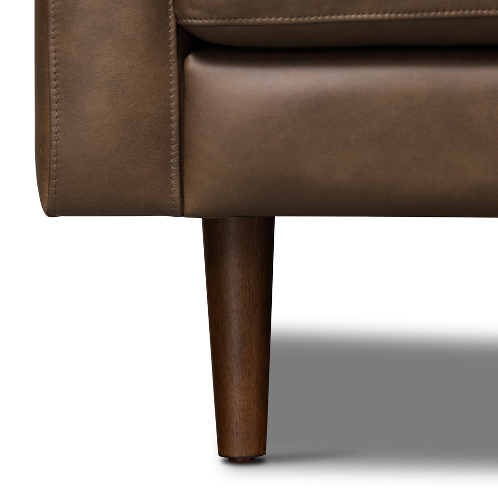 W&F Collection | Napa 88.5” Leather Sofa (Cocoa Brown)