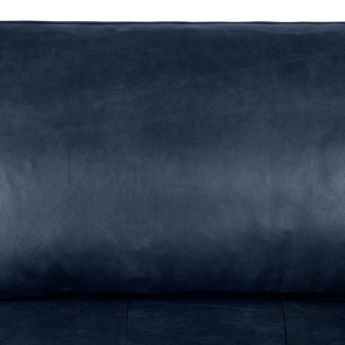 W&F Collection | Napa 88.5” Leather Sofa (Midnight Blue)