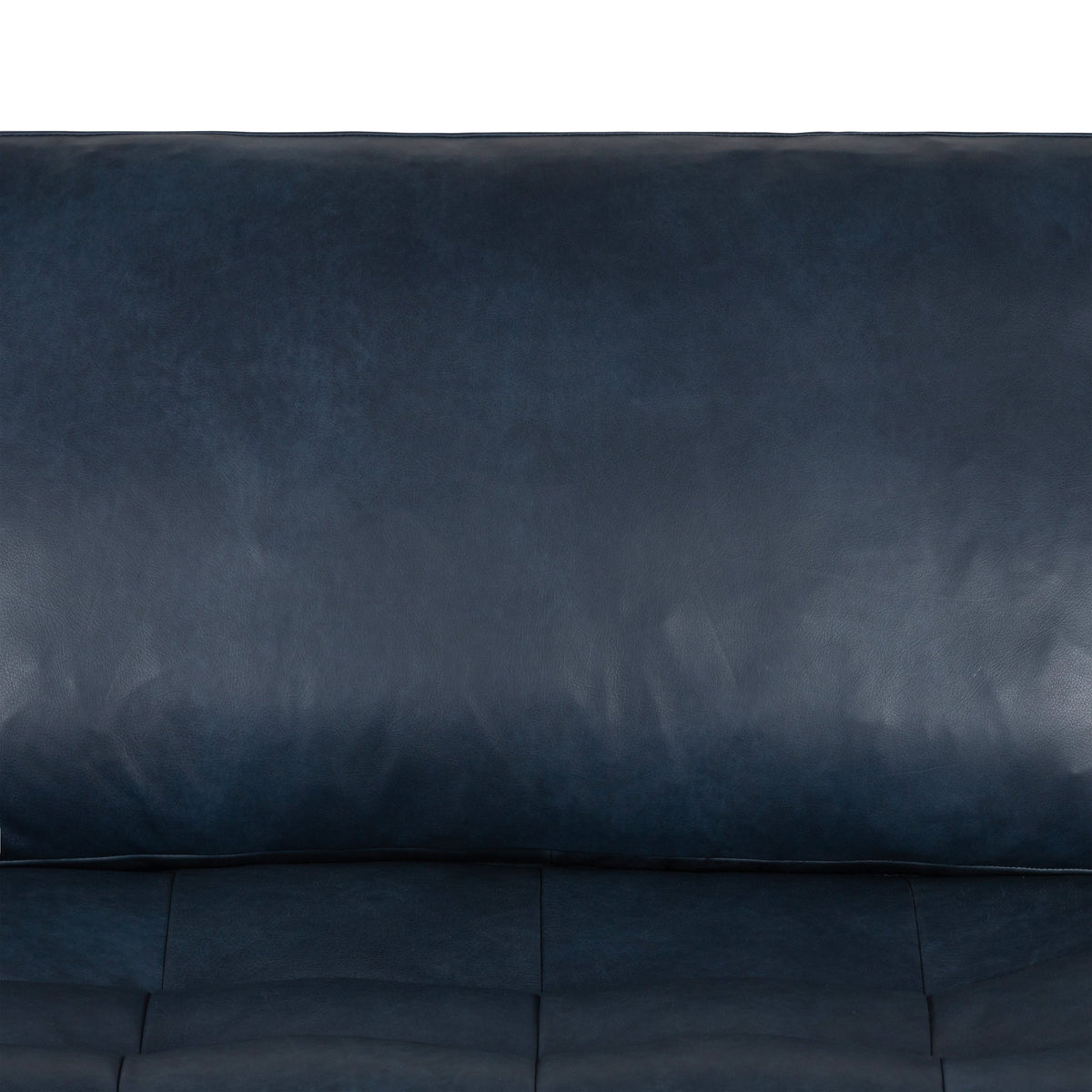 W&F Collection | Napa 104.5" Leather Right-Facing Sectional Sofa (Midnight Blue)