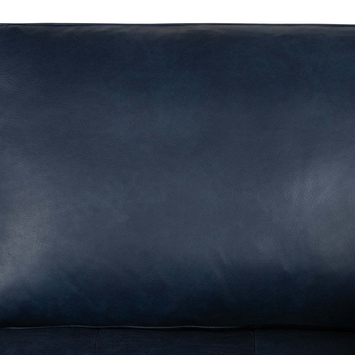 W&F Collection | Napa 72" Leather Apartment Sofa (Midnight Blue)