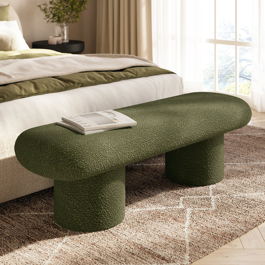 W&F Collection | Este Bench (Fern Green Boucle)