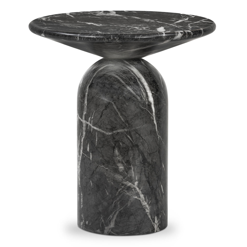 W&F Collection | Wels End Table (Black Marble)