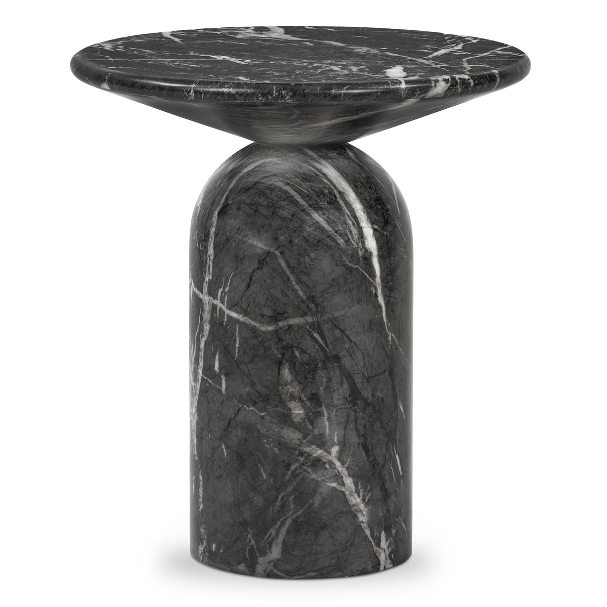 W&F Collection | Wels End Table (Black Marble)