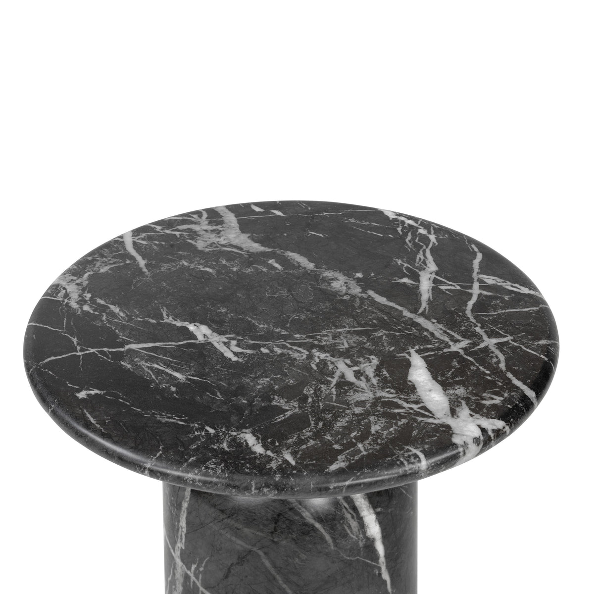 W&F Collection | Wels End Table (Black Marble)