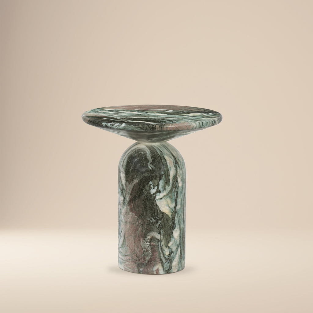 W&F Collection | Wels End Table (Green Marble)