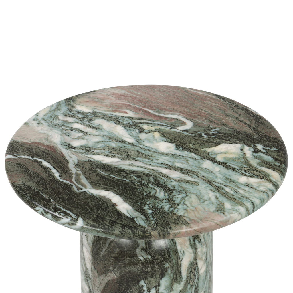 W&F Collection | Wels End Table (Green Marble)