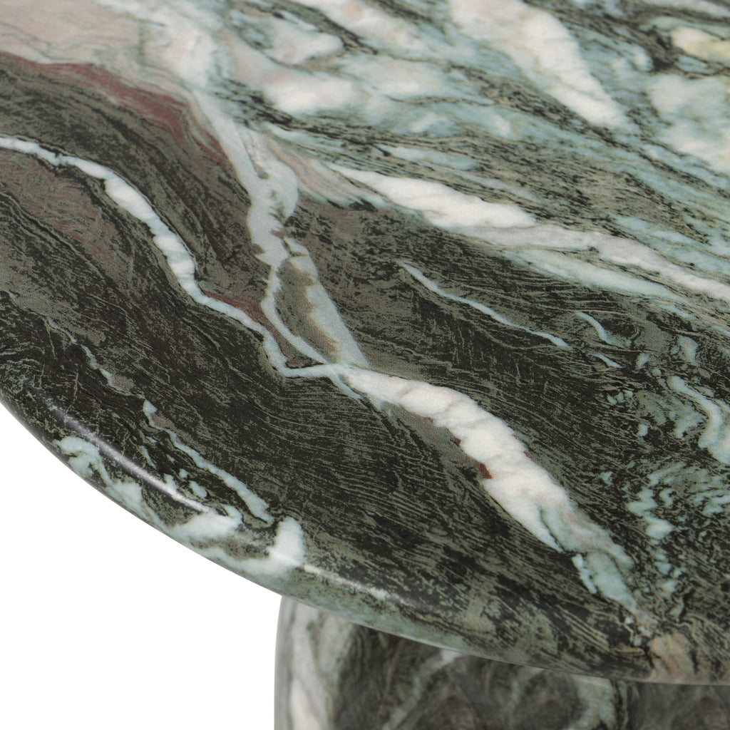 W&F Collection | Wels End Table (Green Marble)
