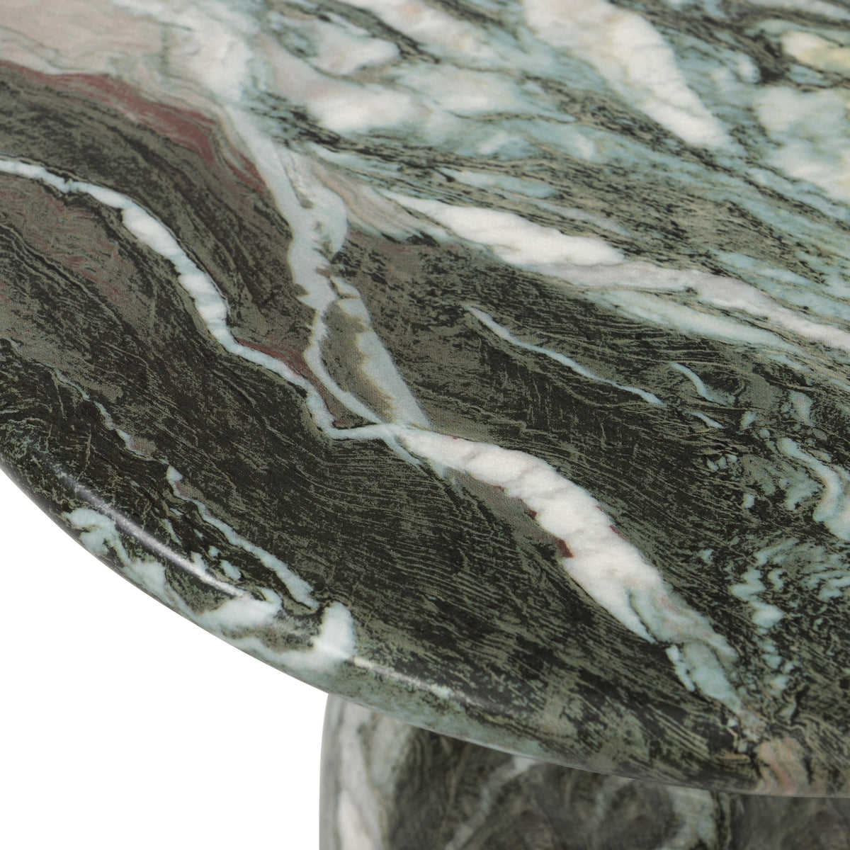 W&F Collection | Wels End Table (Green Marble)