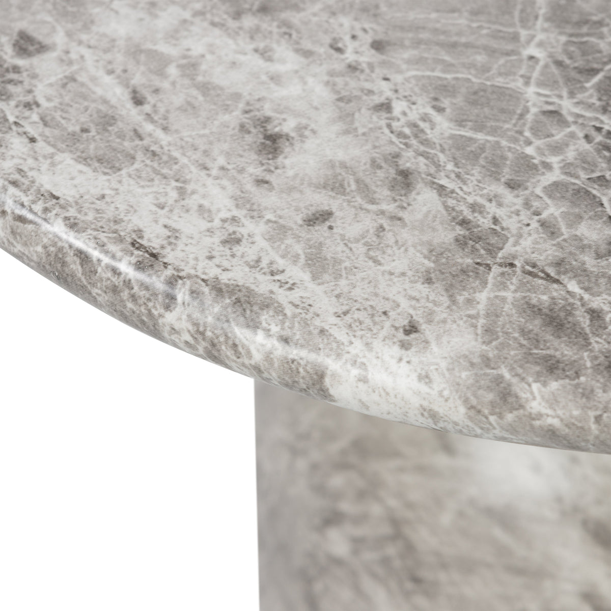 W&F Collection | Wels End Table (Grey Marble)