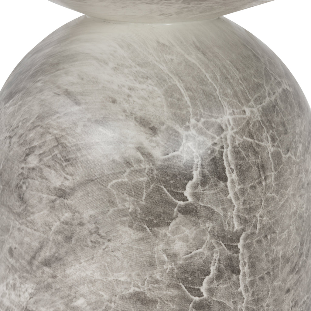 W&F Collection | Wels End Table (Grey Marble)