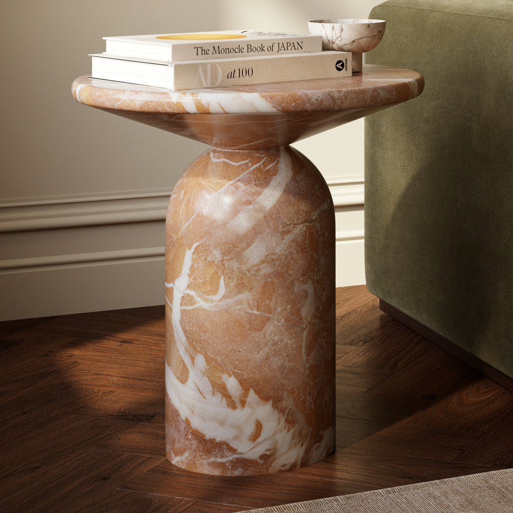 W&F Collection | Wels End Table (Jasper Red)