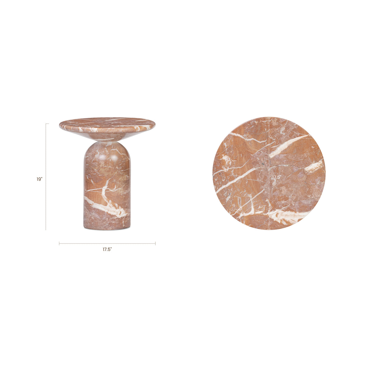 W&F Collection | Wels End Table (Jasper Red)