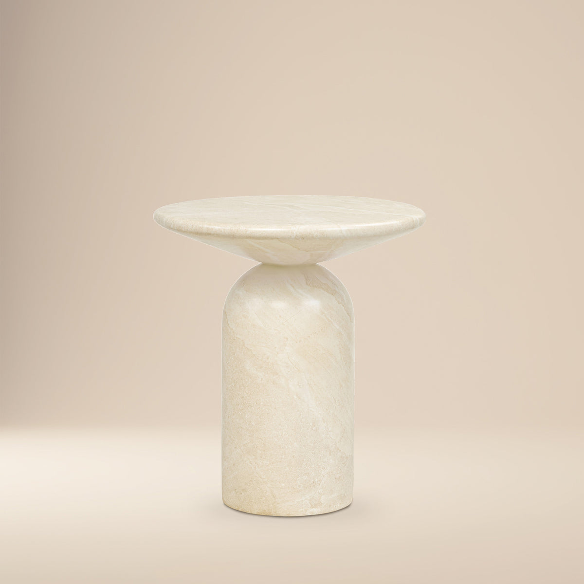 W&F Collection | Wels End Table (Sandstone White)