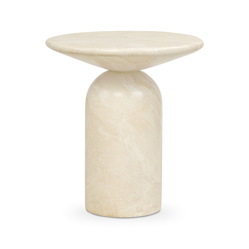 W&F Collection | Wels End Table (Sandstone White)