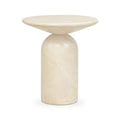 W&F Collection | Wels End Table (Sandstone White)