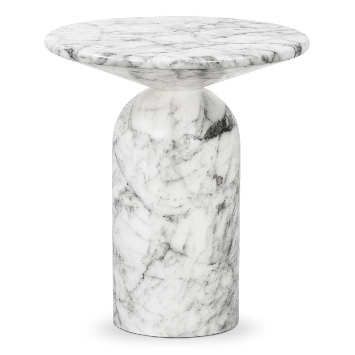 W&F Collection | Wels End Table (White Marble)
