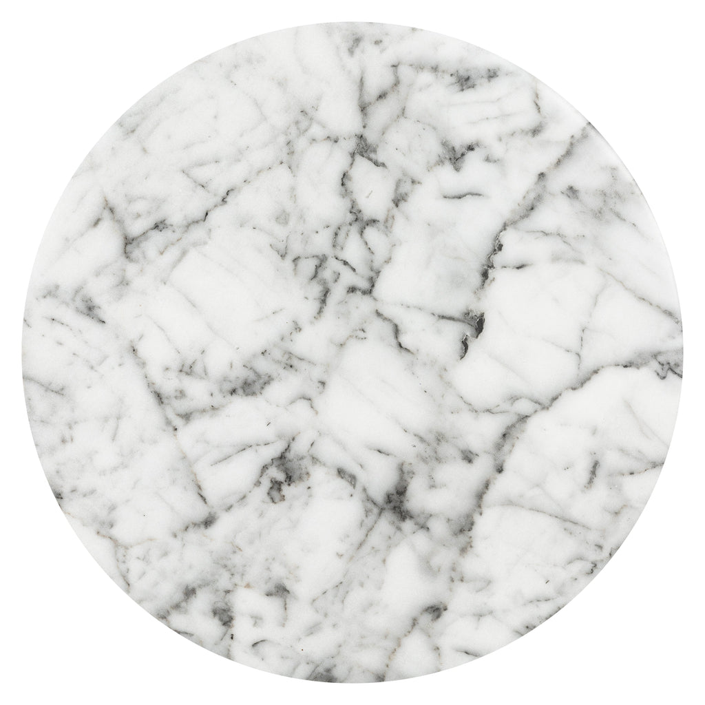 W&F Collection | Wels End Table (White Marble)