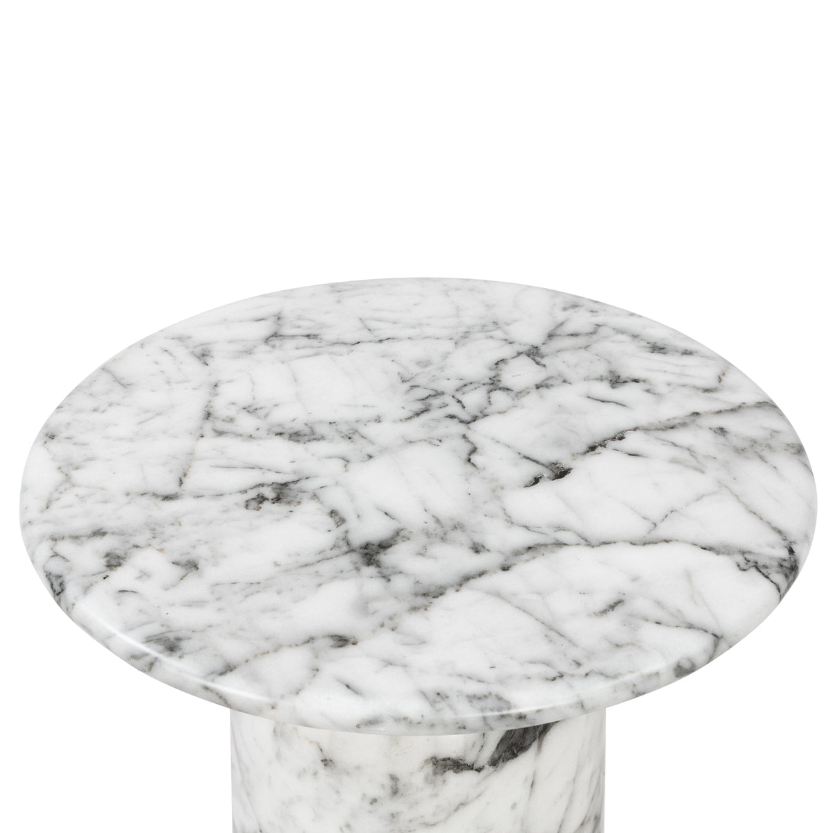 W&F Collection | Wels End Table (White Marble)