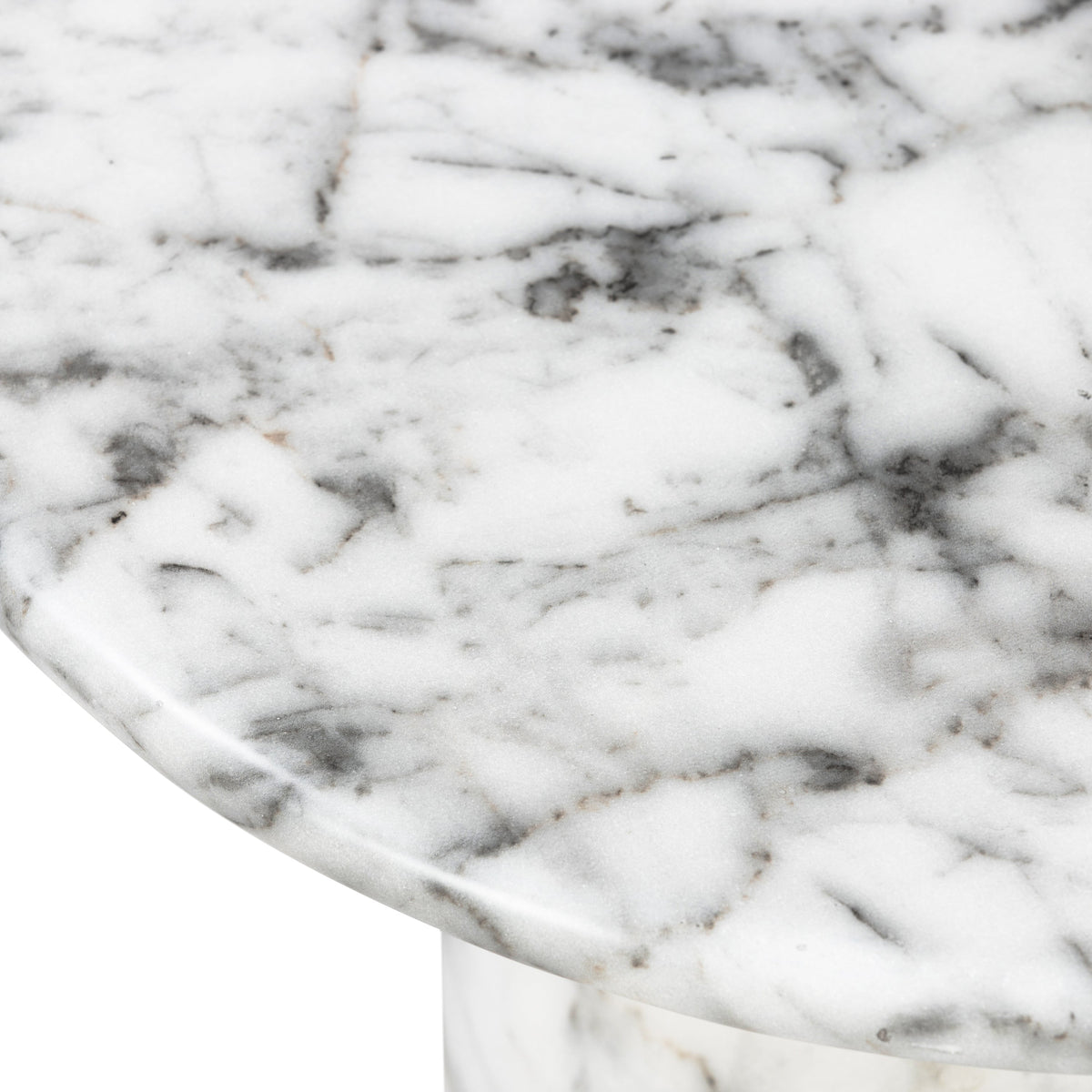 W&F Collection | Wels End Table (White Marble)