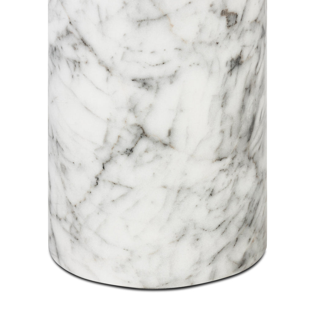 W&F Collection | Wels End Table (White Marble)