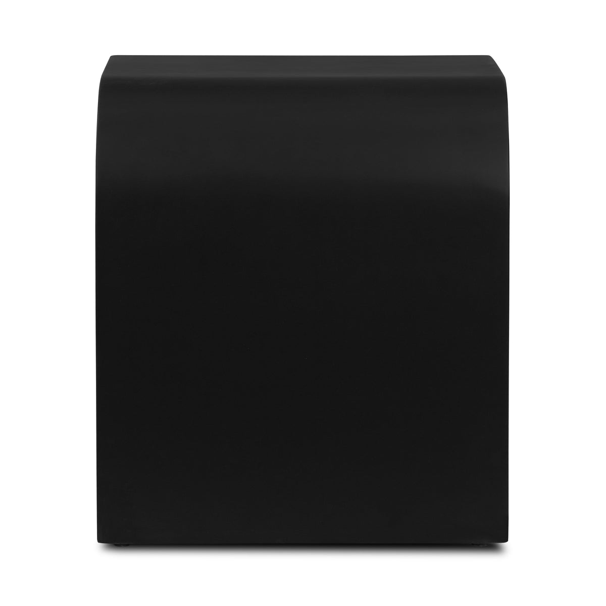 W&F Collection | Naples Horseshoe Side Table (Black Concrete)