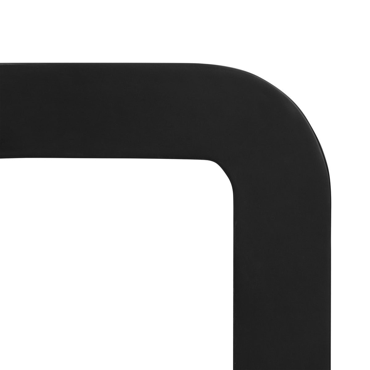 W&F Collection | Naples Horseshoe Side Table (Black Concrete)