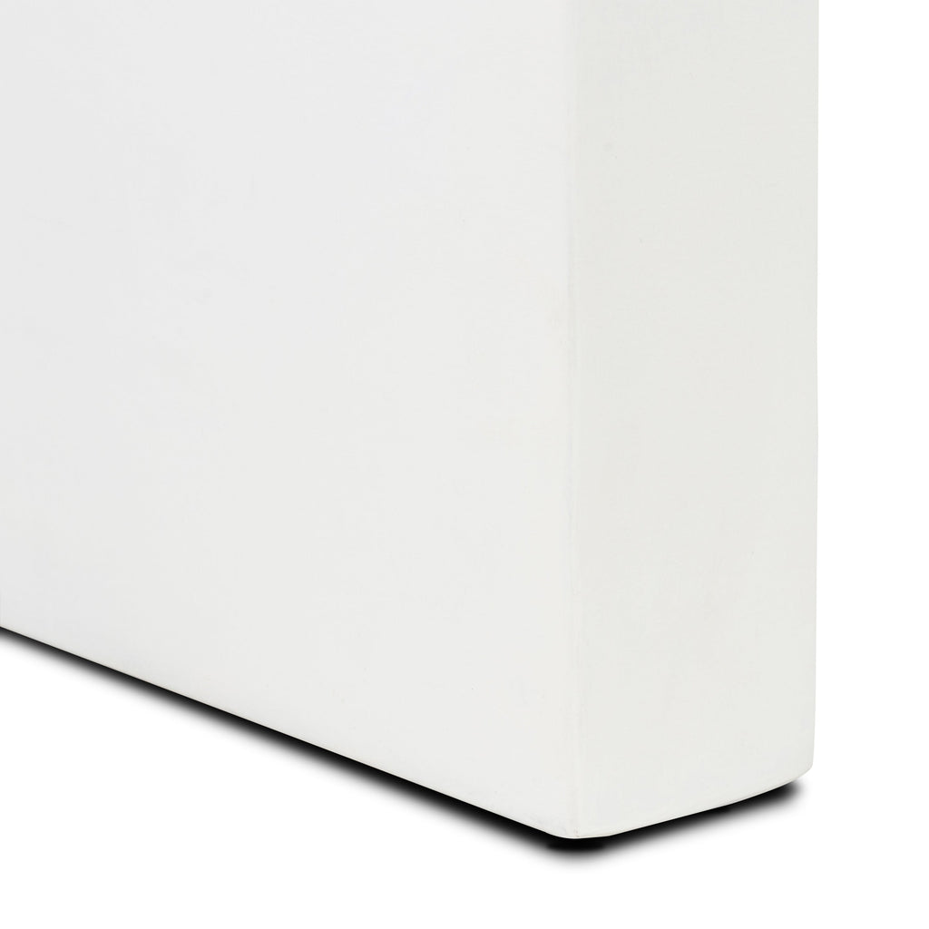 W&F Collection | Naples Horseshoe Side Table (Ivory Concrete)