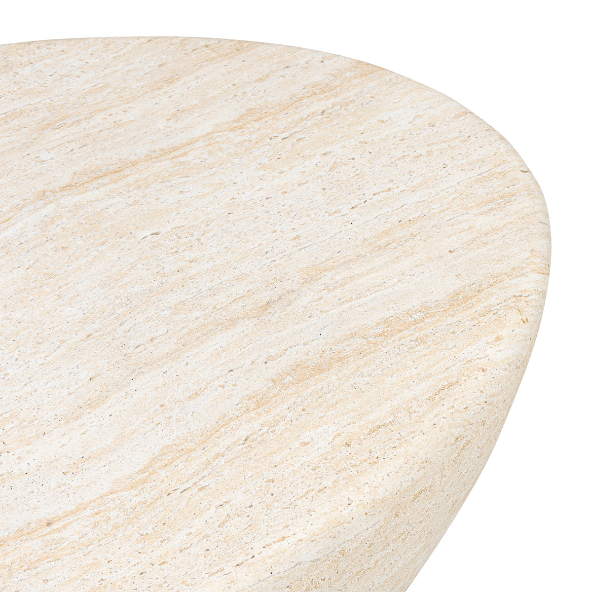 W&F Collection | Trevi Oval Coffee Table (Travertine)
