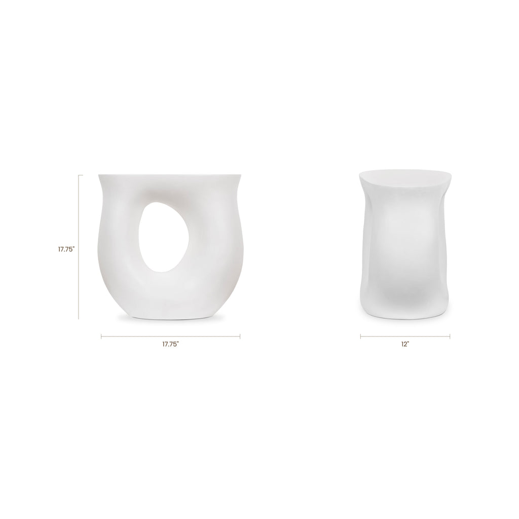 W&F Collection | Minori Side Table (White)