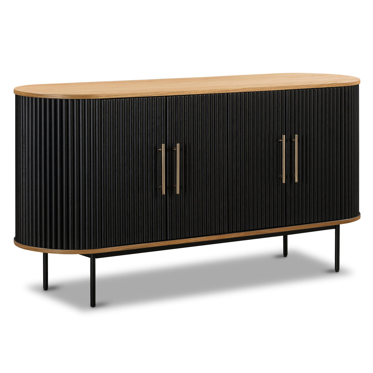 W&F Collection | Noir 65" Sideboard (Black)