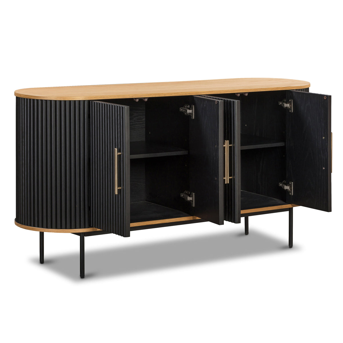 W&F Collection | Noir 65" Sideboard (Black)
