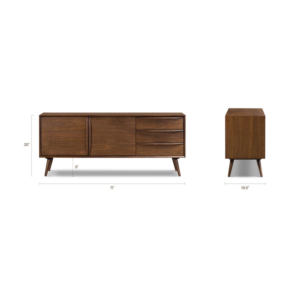 W&F Collection | Cura 71" Sideboard (Walnut)