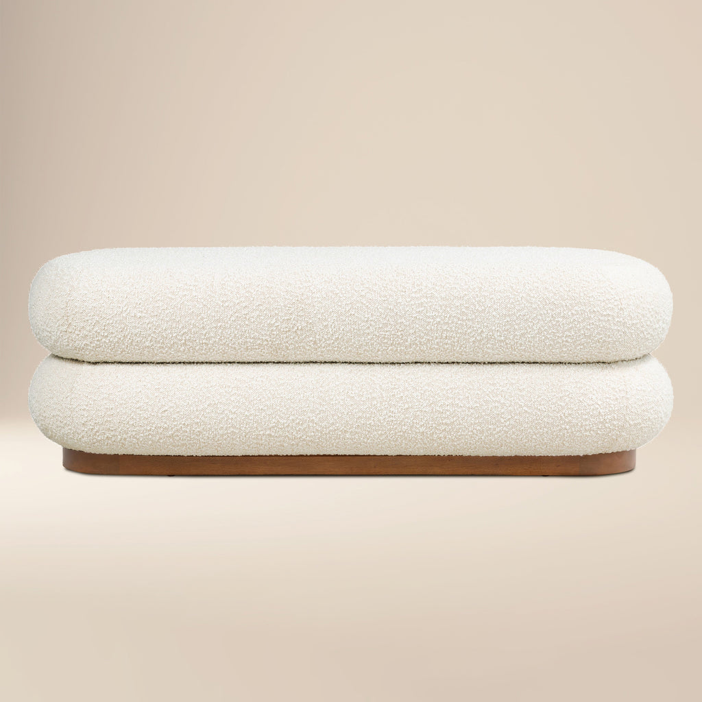 W&F Collection | Varde Bench (Froth White Boucle)