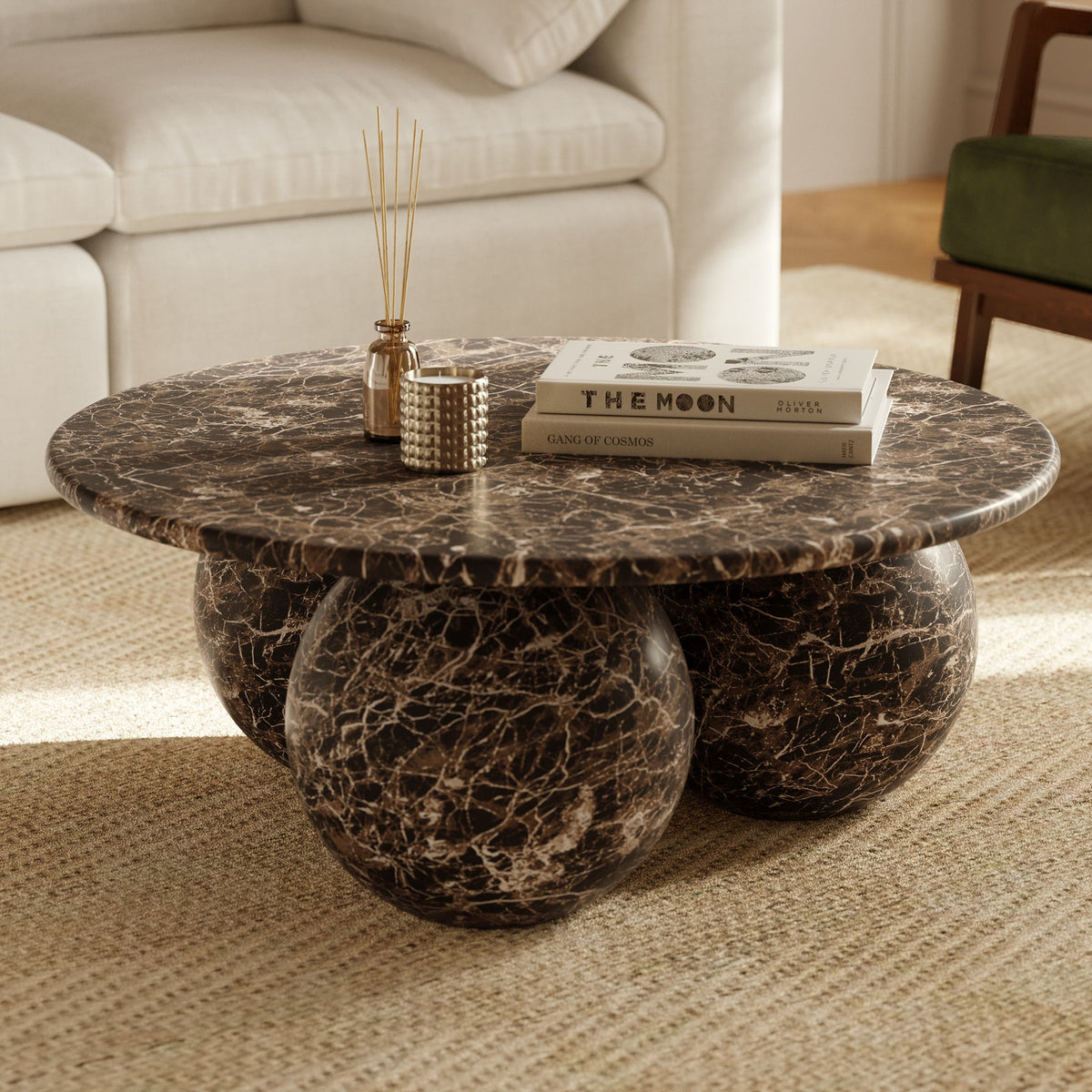 W&F Collection | Marmo Coffee Table (Empero Brown)