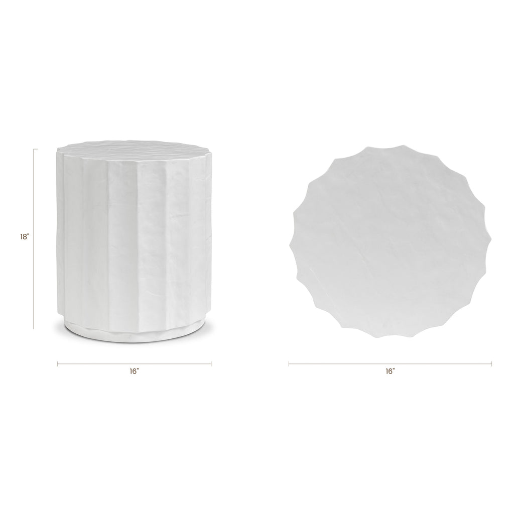 W&F Collection | Kavala Side Table (Ivory Concrete)